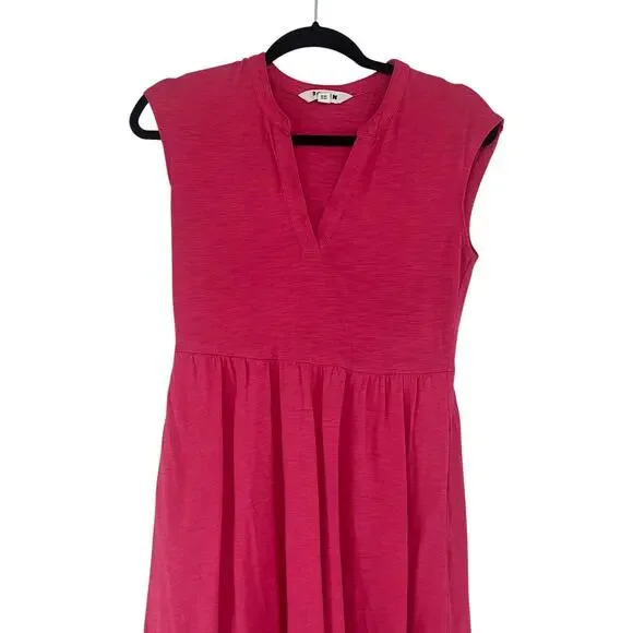 Boden Chloe Jersey Notched V-Neck Sleeveless Midi Dress Terracotta Red Size 2P - Picture 4 of 9